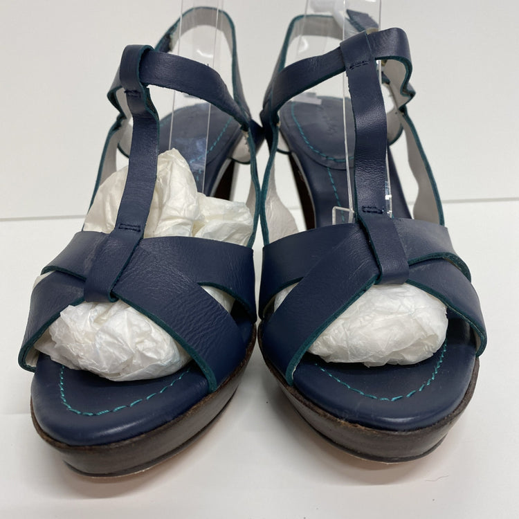 BODEN LADIES Navy Strappy Heels RRP £120 SIZE 5 Leather Occasion Party LW005