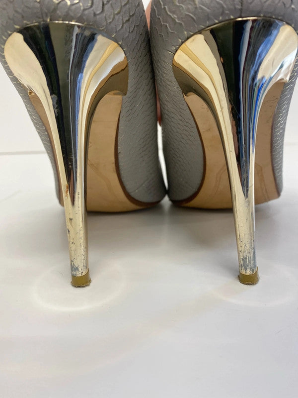 Fabulous Dune animal print grey stilettos Uk3 Eu 36 leather HDR01