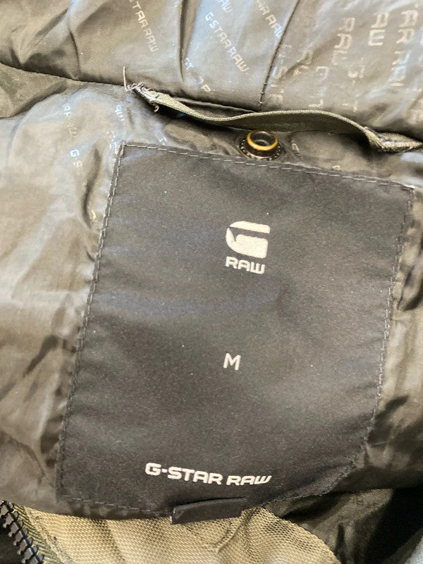 Fabulous men’s g star raw khaki quilted coat UK M DF002