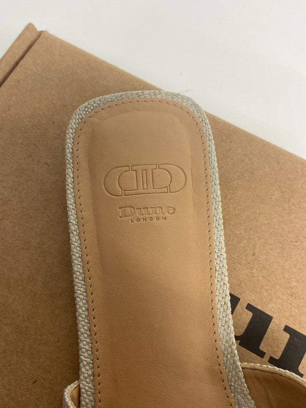 Dune London Stylish Neutral Hue Fabric Smart Slide Sandals UK 4 AE001