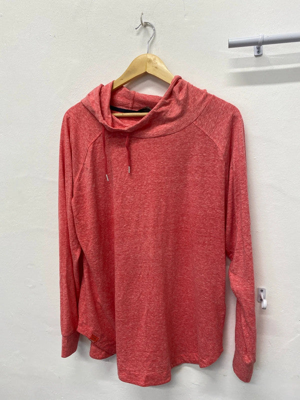 Fabulous Coral marl hoodie Uk20 Regatta cute off centre toggles YM001