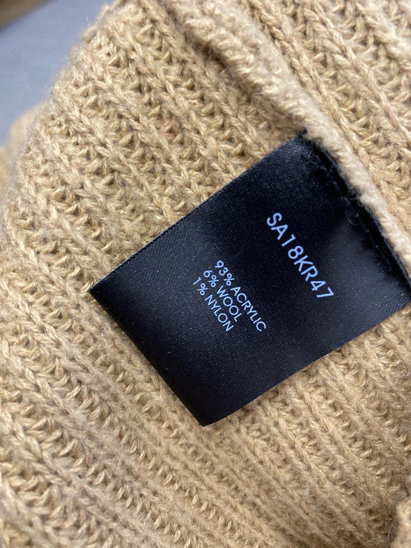 Lovely sosandar camel knit wool blend jumper UK S AG006