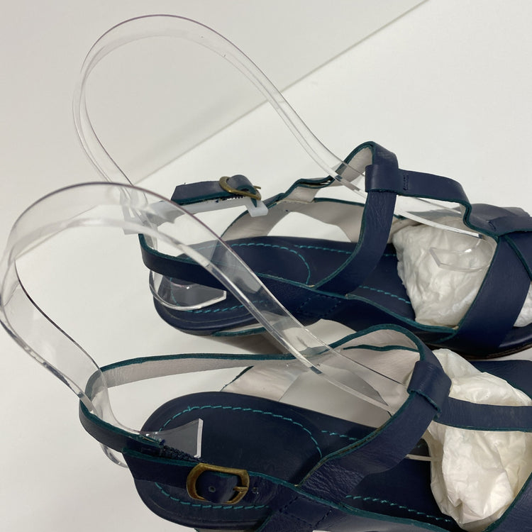 BODEN LADIES Navy Strappy Heels RRP £120 SIZE 5 Leather Occasion Party LW005