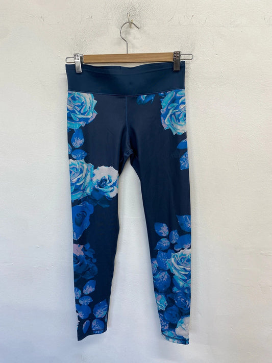 Lovely adidas blue rose leggings activewear UK S GK001