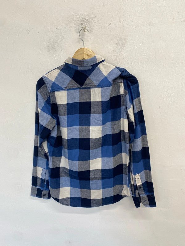 Fabulous men’s vans blue checked cotton slim fit shirt UK xs GK002