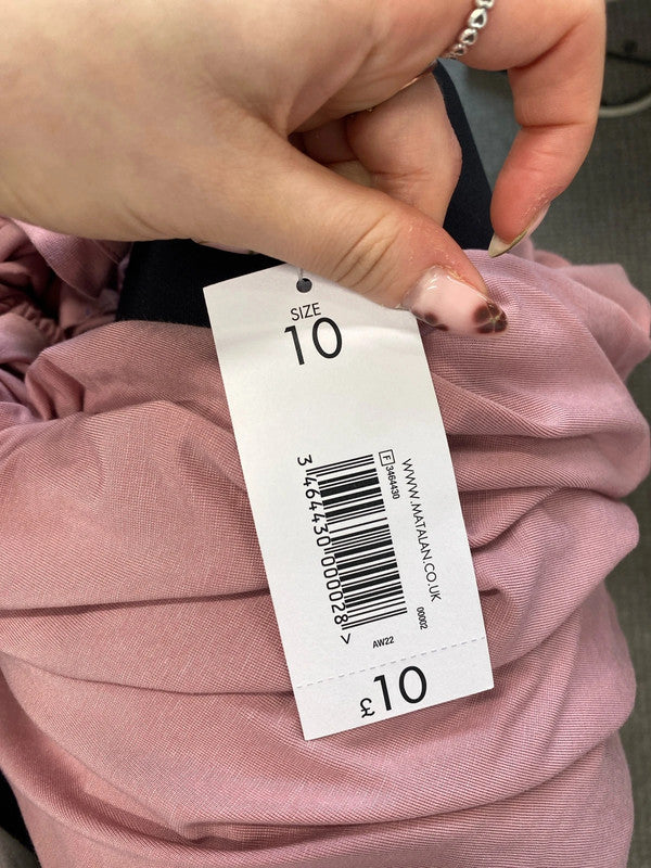 Lovely papaya pink ruched shoulder new with tags t shirt UK 10 MB001