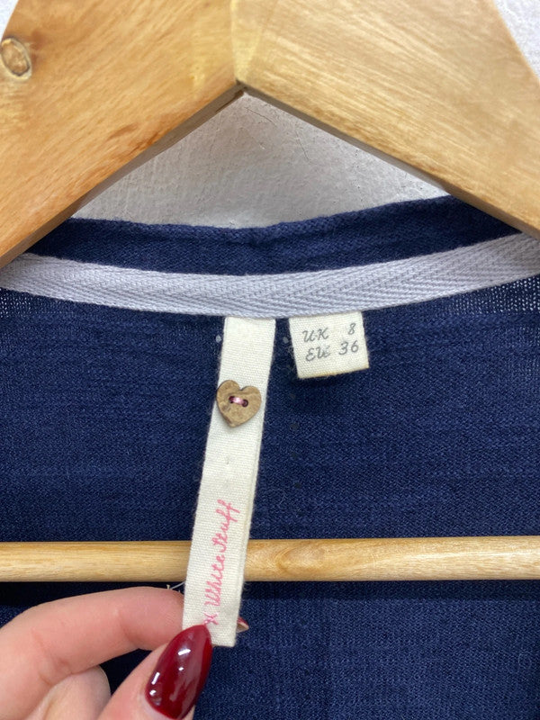 Lovely white stuff blue cardigan UK 8 MM005