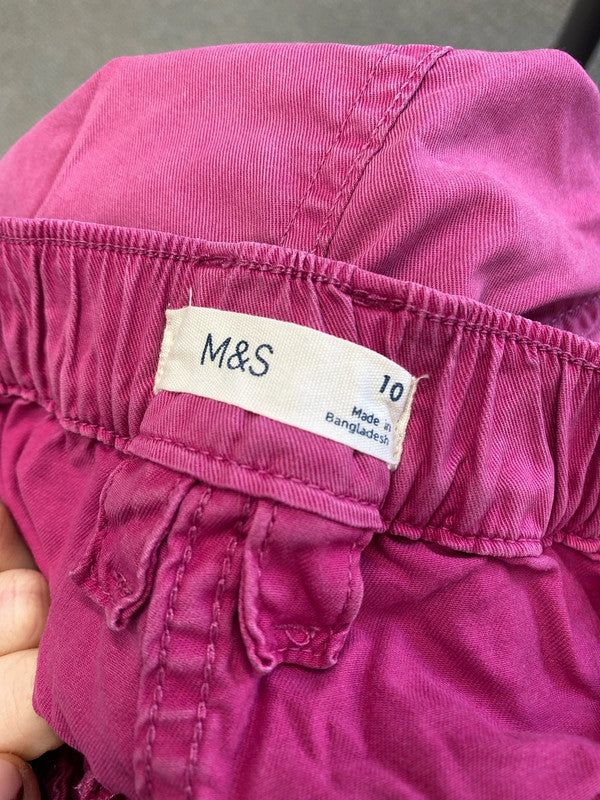 Lovely m&s cargo pink cropped trousers UK 10 SR006