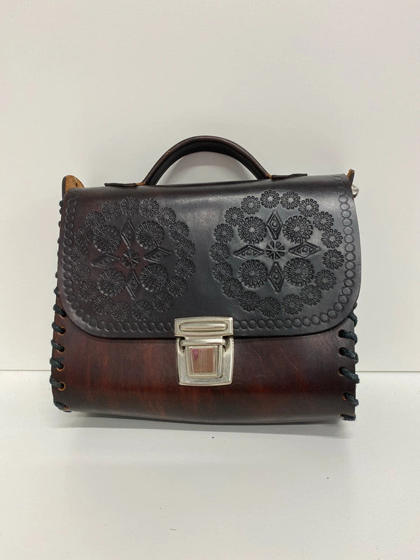 Stunning Vintage tooled leather western handbag JW002