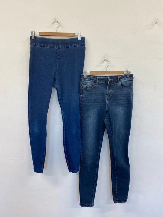 Next & TU Fabulous Denim Bottoms Duo UK 12-14 #16 LN001