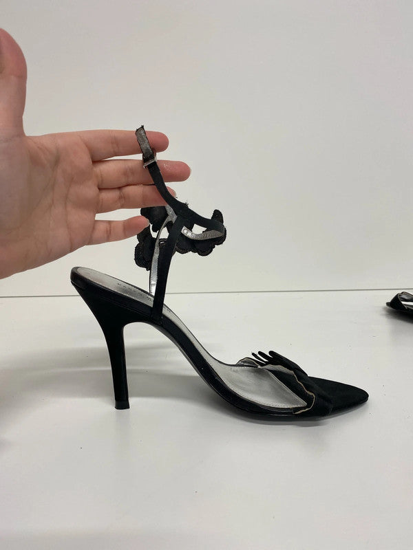 Karen Millen Gorgeous Black Embellished Butterfly Heels UK 5 AE001
