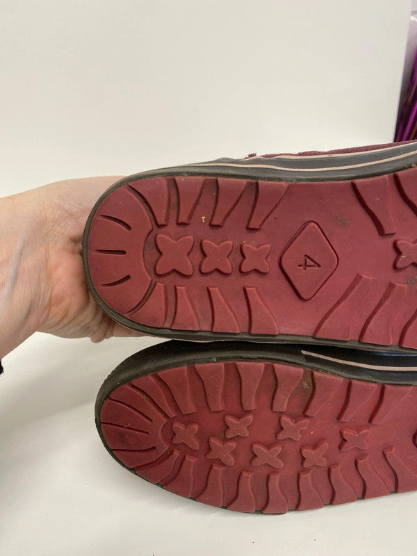 Fabulous burgundy Next embellished biker boots Uk4 GK002