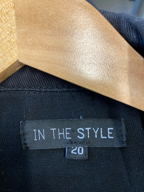 Fabulous In the Style black Shacket Uk20 pure cotton RM002