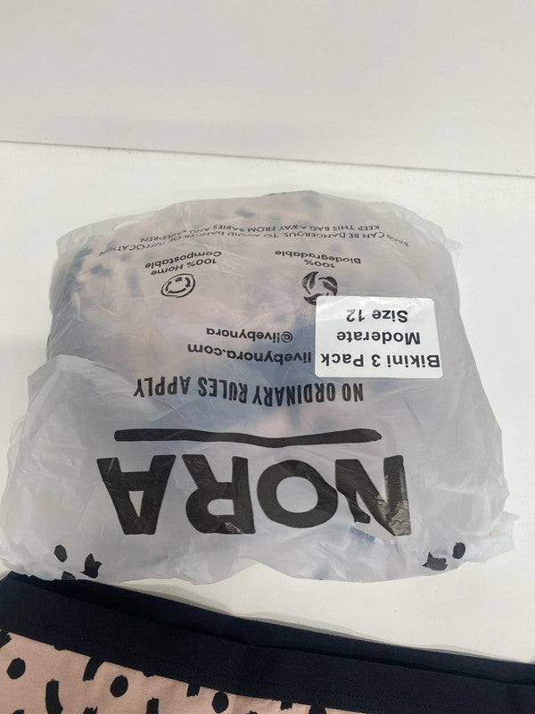 Fabulous Nora Period Pants leopard print Moderate flow pack of 3 New Uk12 MS479