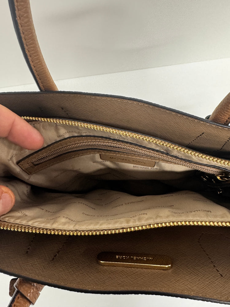 Michael Kors Tan Mercer leather tote pebbled strap EW004