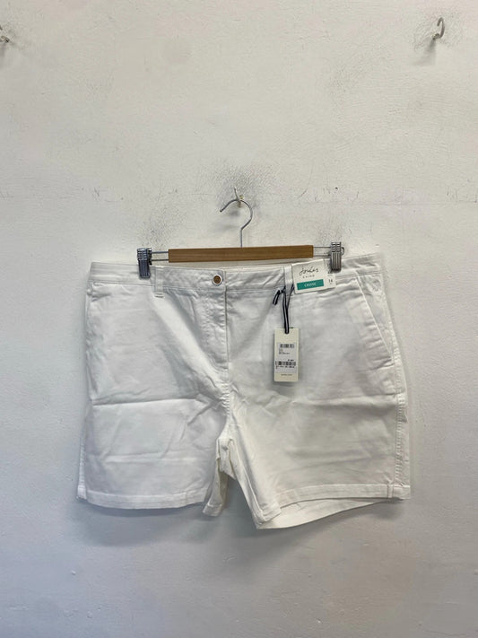 Lovely joules cruise white chino shorts UK 18 KN002