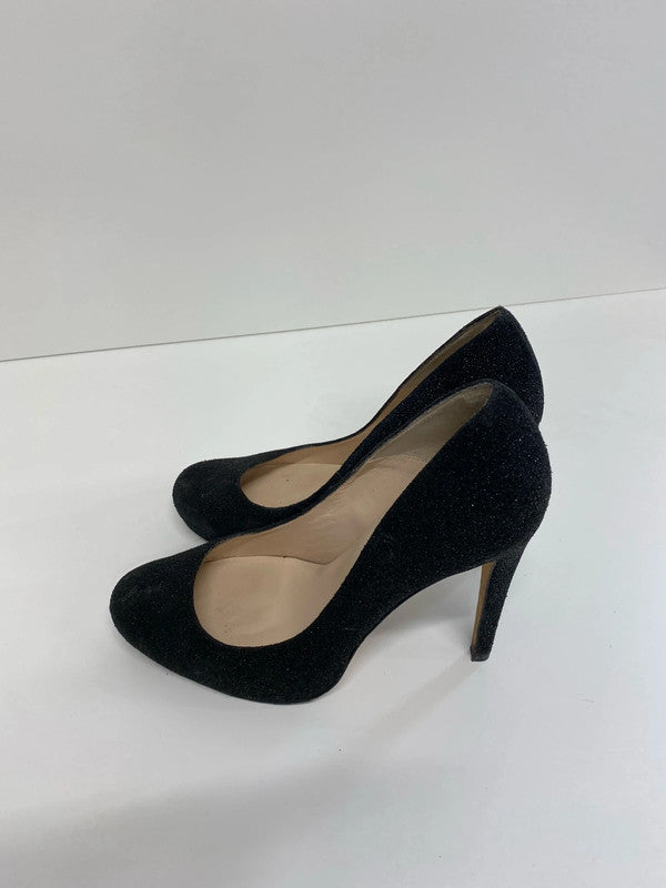 Fabulous LK Bennett London sparkly black leather glitter UK6 KM004