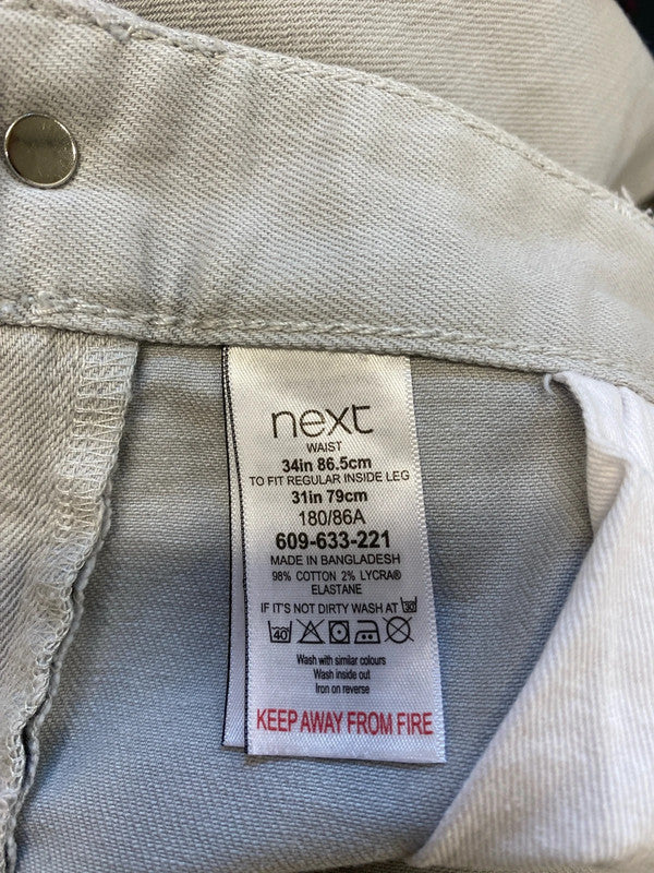 Fabulous men’s next light grey jeans UK w34 l31 CJ001