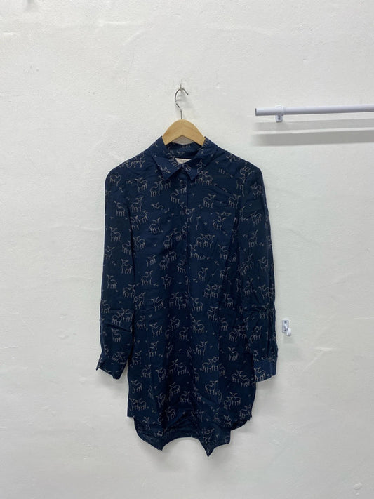 Fabulous Great Plains sheep tunic top semi sheer Uk XS 6-8 AG006