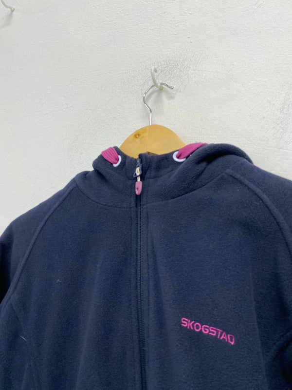 Fabulous Skogstad lined fleece jacket super cosy Uk12 navy SG090