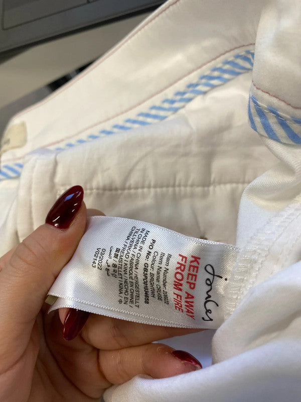 Lovely joules cruise white chino shorts UK 18 KN002