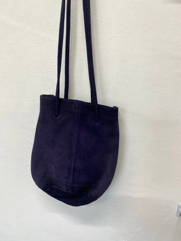 Fabulous Suede deep purple handbag vintage 1990’s MM005
