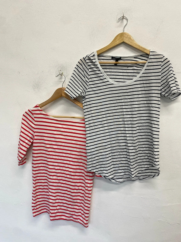 Lovely stunning casual duo of tops striped gap mango UK M/L NN001 #3
