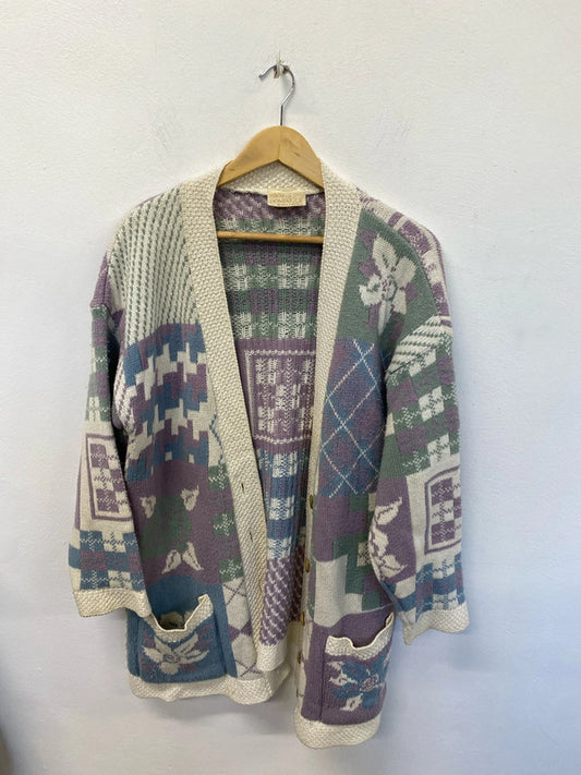 Fabulous Dominique cotton blend cardigan uk 10-12 KD001