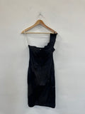 Stunning Karen Millen Y2K classic evening Dress Uk10 Black KS544