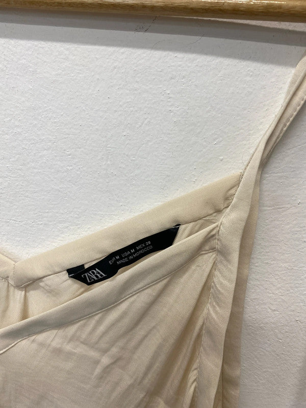 Fabulous soft Cream delicate camisole top tie shoulders UkM JM004