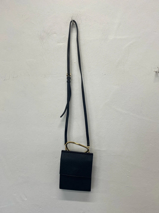 Fabulous Angela Roi black pebbled signature cross body bag RF001