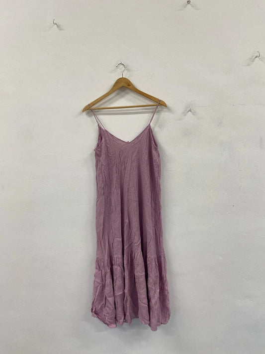 Stunning Zara pink midi dress uk 8 KS002