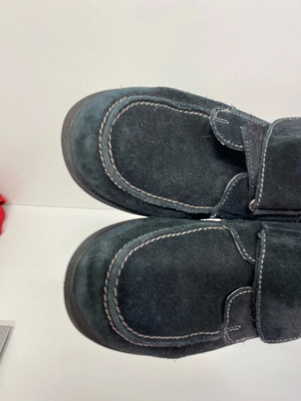 Fabulous Black suede school or smart shoes uk3 JS004