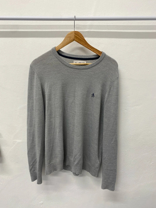 Fabulous Penguin Men’s soft merino blend knit sweater UkL SR006