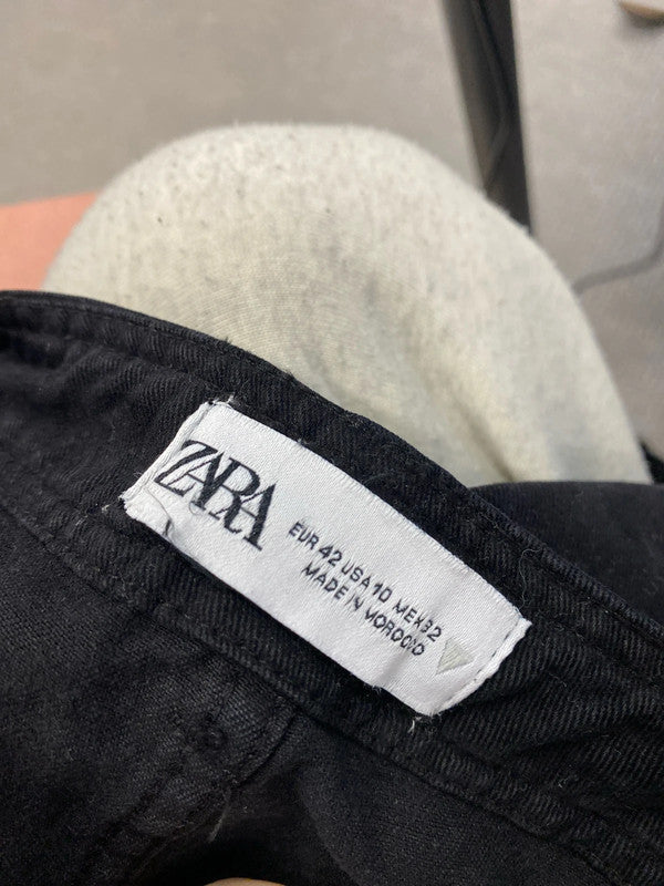 Stunning Zara black cargo trousers UK 12 KS002