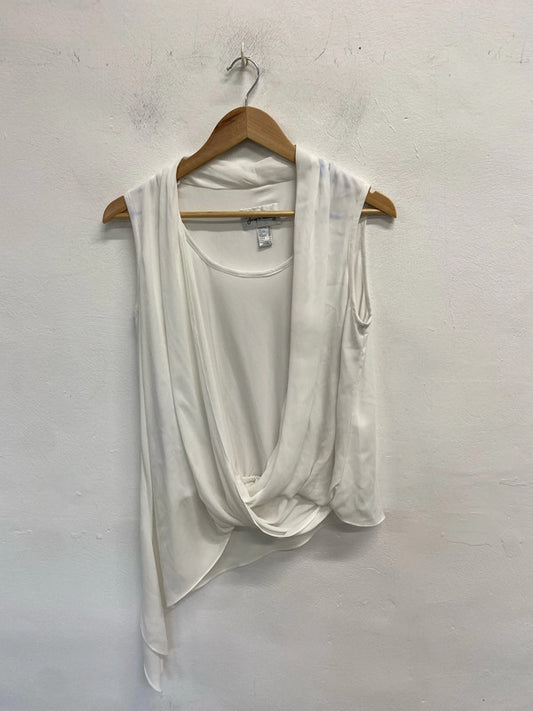Lovely Joseph ribkoff lovely white drape top UK 10 KM004