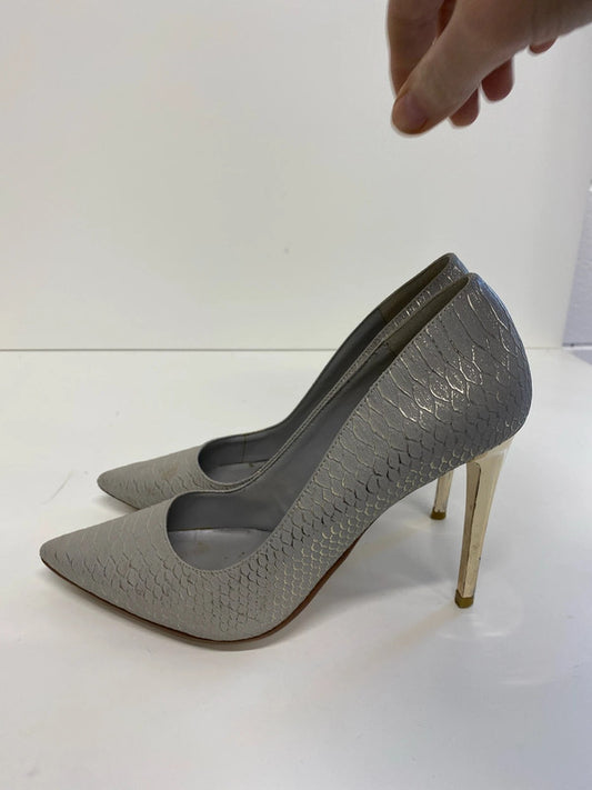 Fabulous Dune animal print grey stilettos Uk3 Eu 36 leather HDR01
