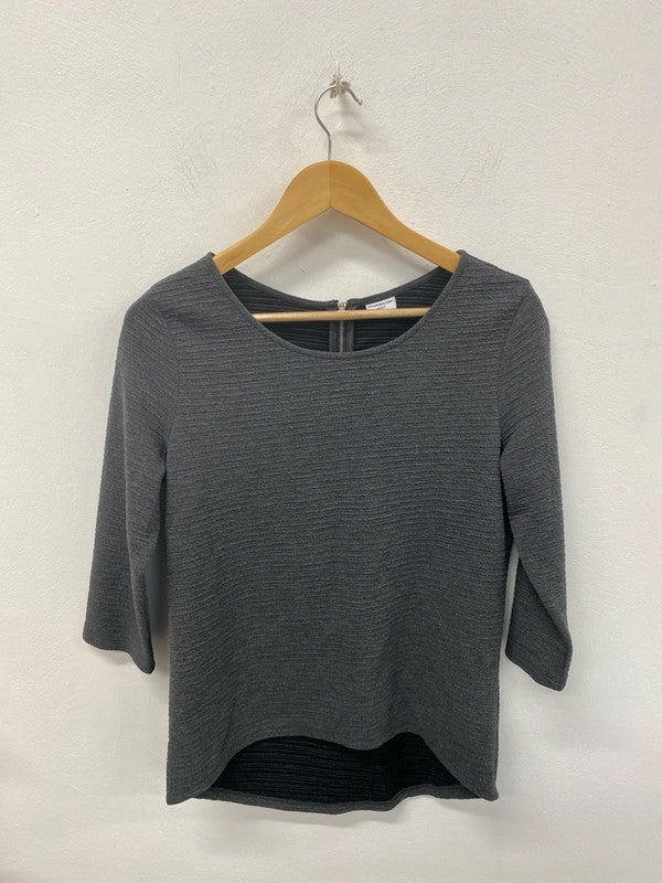 Jacqueline De Yong Chic Grey Top Size M LD001