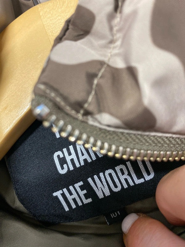Fabulous Sometime I will change the world  Camo boys jacket Uk10 JP001
