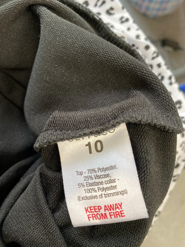 Fabulous Jeff & Co animal print blouse jumper Uk10 LL003