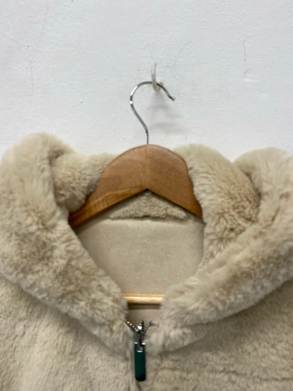 Fabulous Reversible faux fur cream Zara bomber UkXS SD002