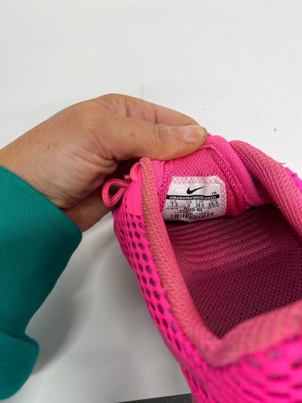 Fabulous Barbie Pink Nike Rosherun Swarovski Luxe trainers Uk5 MS002