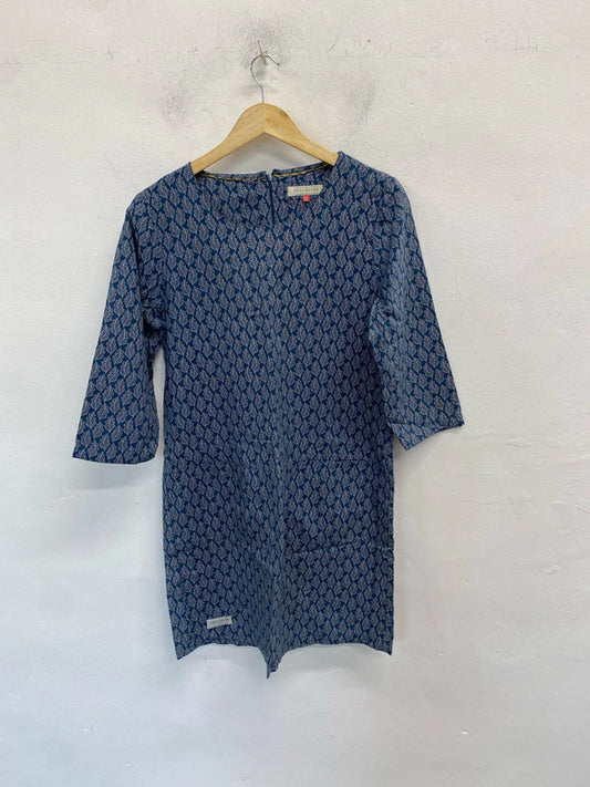 Lovely Brakeburn navy leaf tunic dress UK 12 MM005