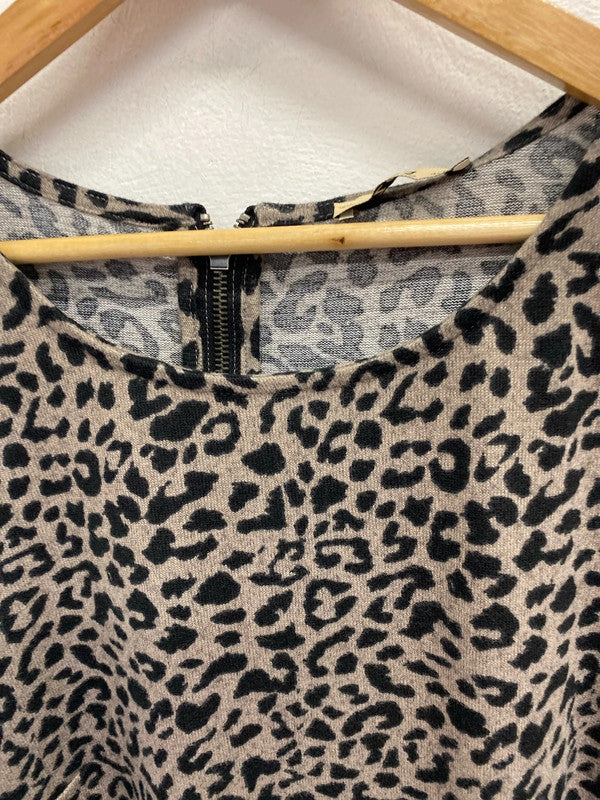 Fabulous Z by Z sand animal soft tunic knit top Uk16/20 CR002