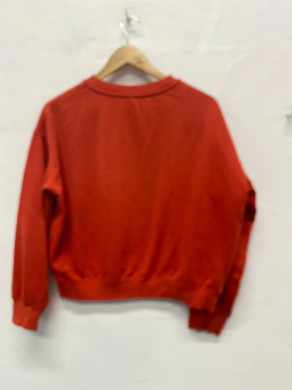 Fab H&M Wisconsin Varsity vibes cropped sweater UkS MA003