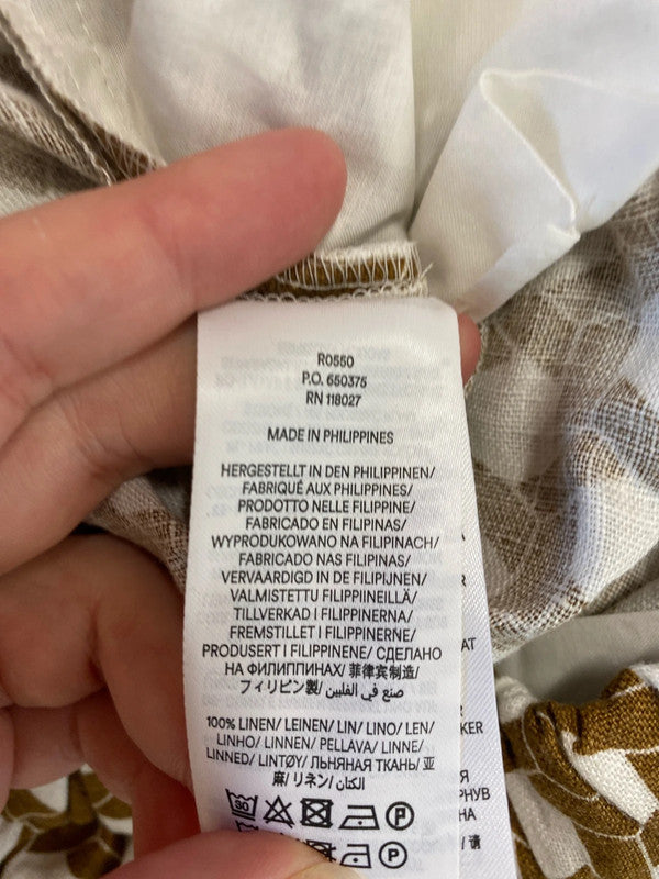 Boden Artsy Geometric Mustard & White Shorts UK 18 KN002