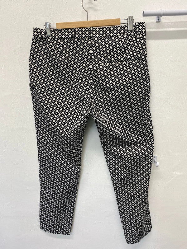 Fabulous H&M abstract slim trousers work formal Uk16 KM003