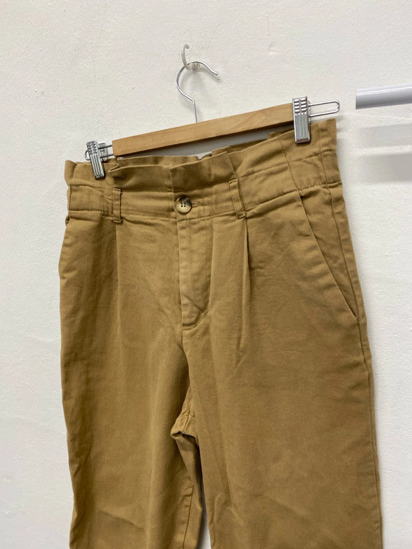 Fabulous Zara high waist Paperbag cropped chinos UkM JB001