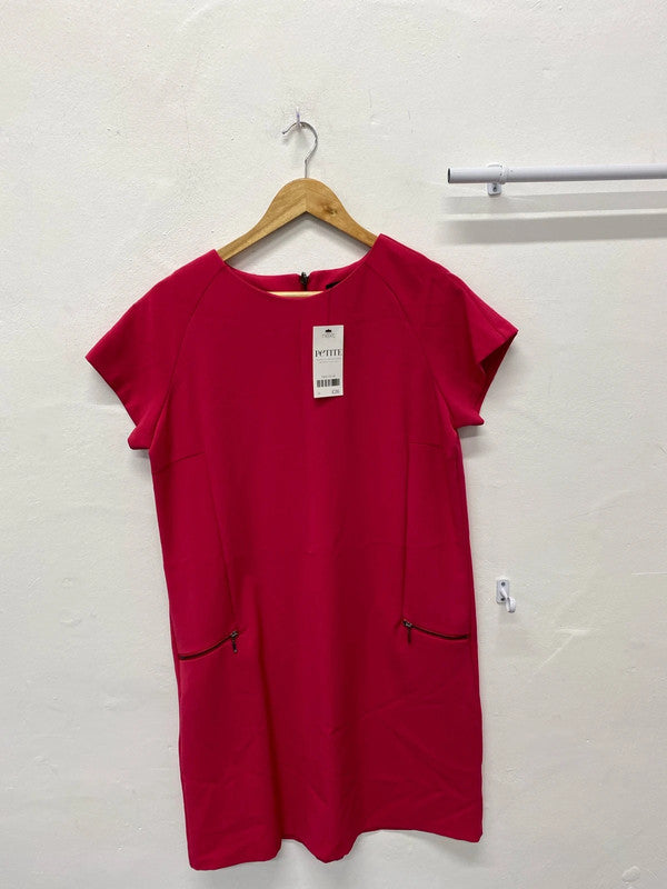 Fabulous Next Petite cerise pink dress Uk14 new party event FR001