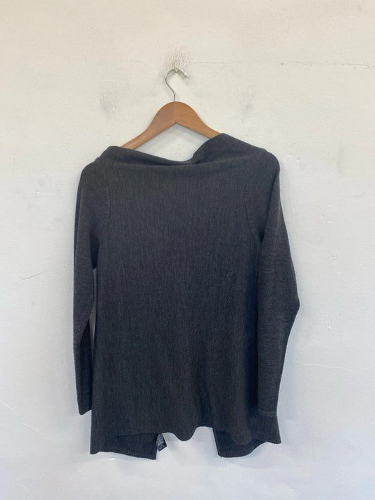 F&F Chic Charcoal Grey Asymmetric Cardigan UK 10 SW001